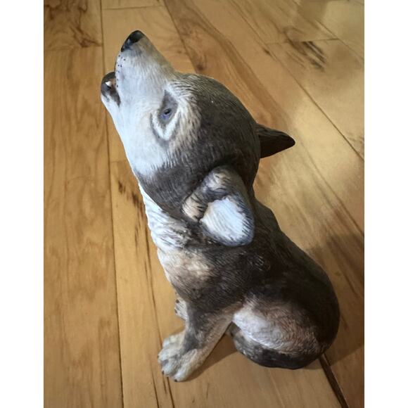 Lenox GRAY WOLF PUP Figurine 1992 Endangered Species Smithsonian 7” - Picture 6 of 6